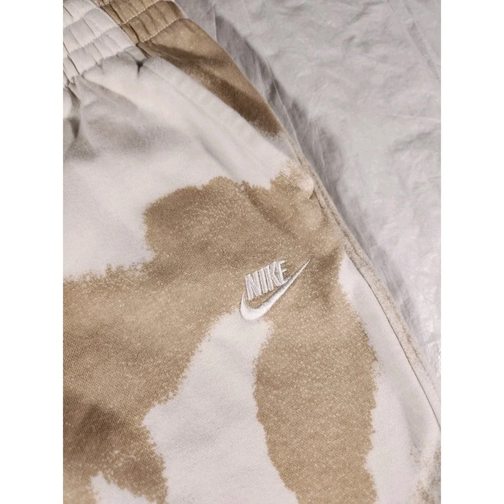 Nike Kid's Sportswear Club Fleece Printed Joggers Ivory White Large FD3200-247